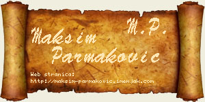 Maksim Parmaković vizit kartica